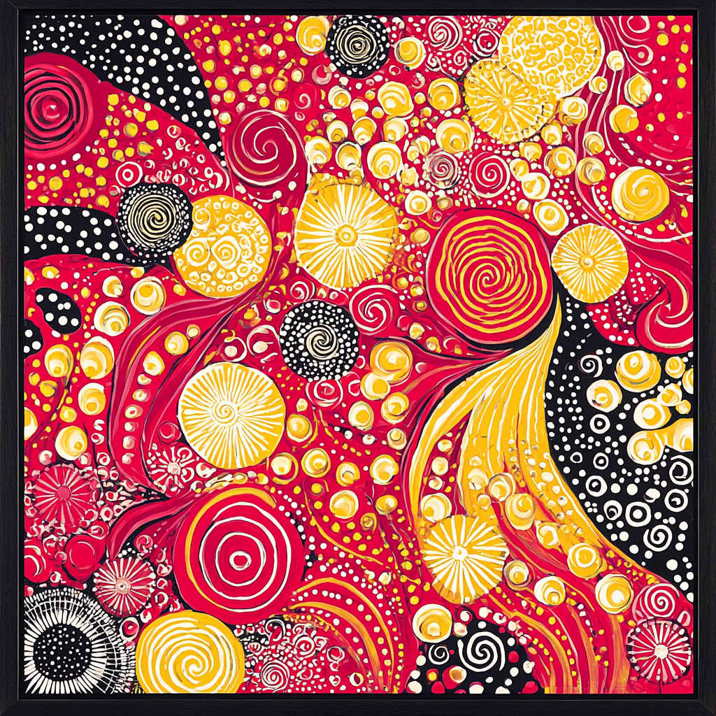 Yayoi Kusama Inspired Whimsical Infinity Loops DIY Paint By Numbers