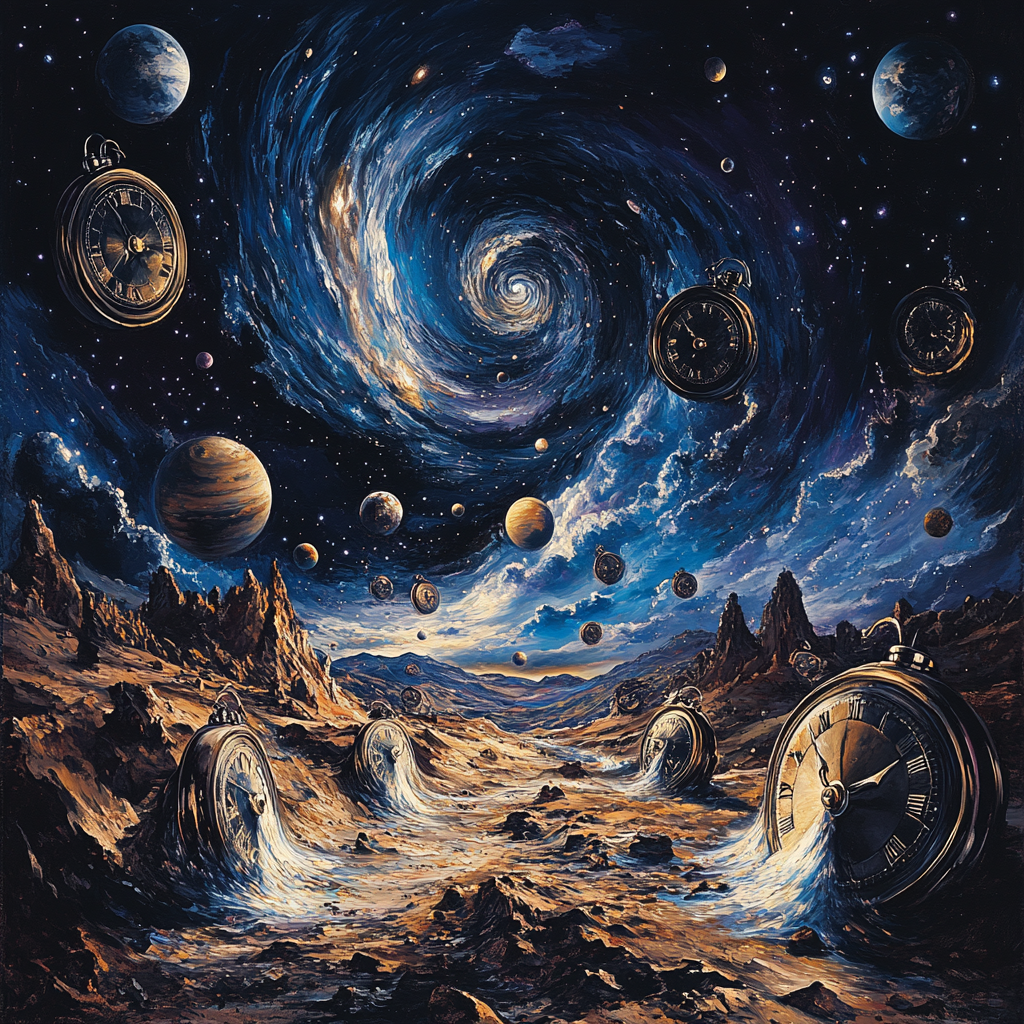 Salvador Dali Inspired Galactic Clockwork DIY paint by numbers