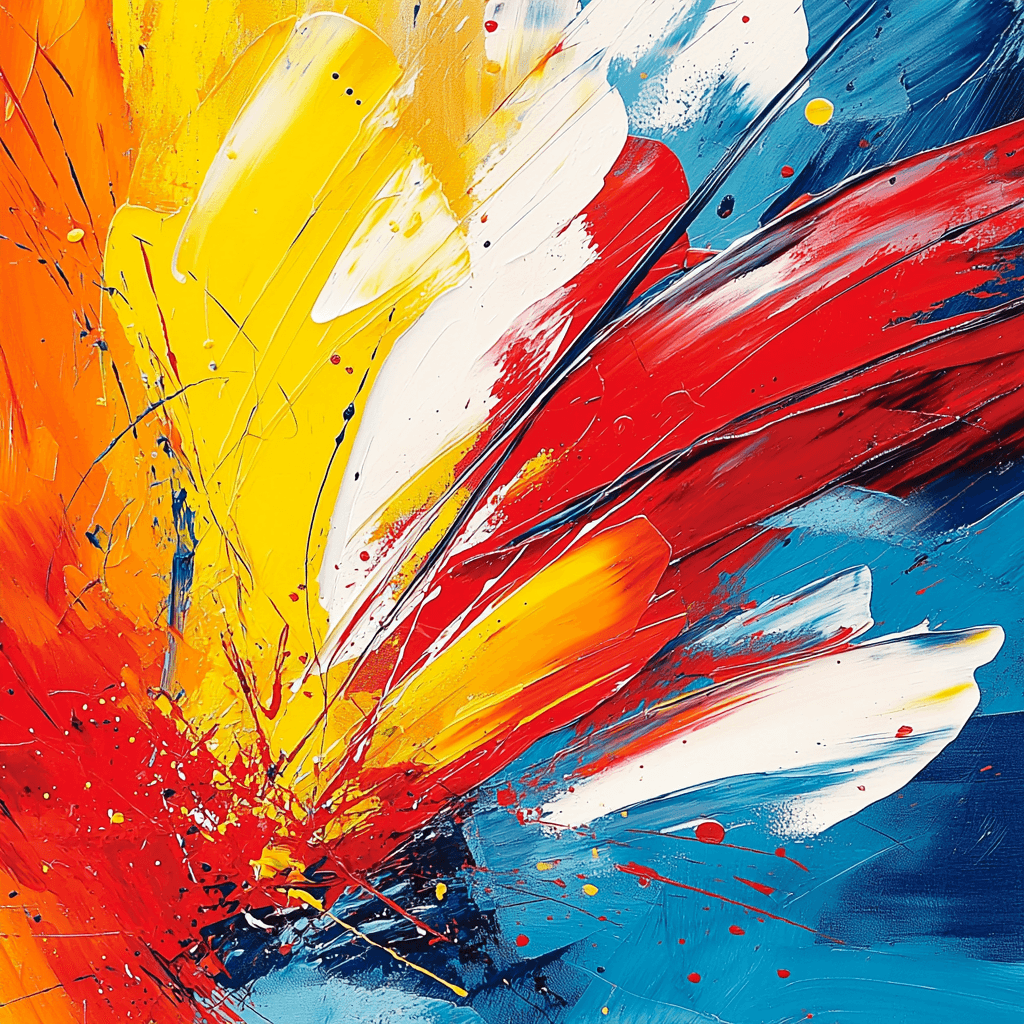 Jackson Pollock Inspired Abstract Dance Of Colors Paint By Numbers