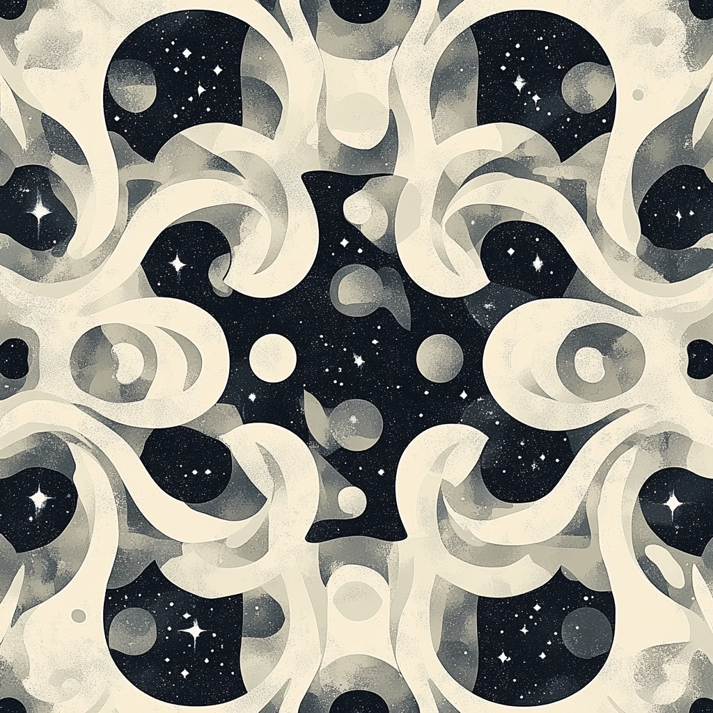 M.C. Escher Inspired Cosmic Tessellation Harmony paint by numbers