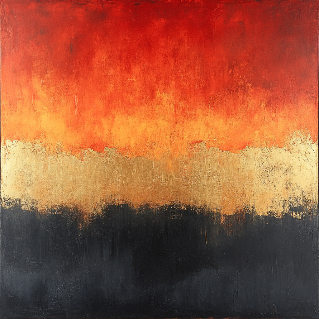 Mark Rothko Inspired Volcanic Solace DIY paint by numbers