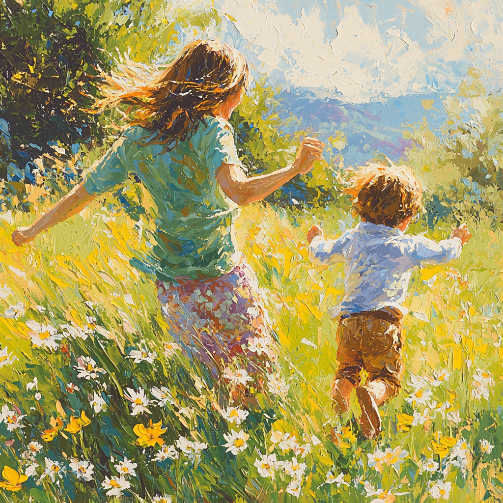 Playful Joy In The Meadows DIY Paint By Numbers
