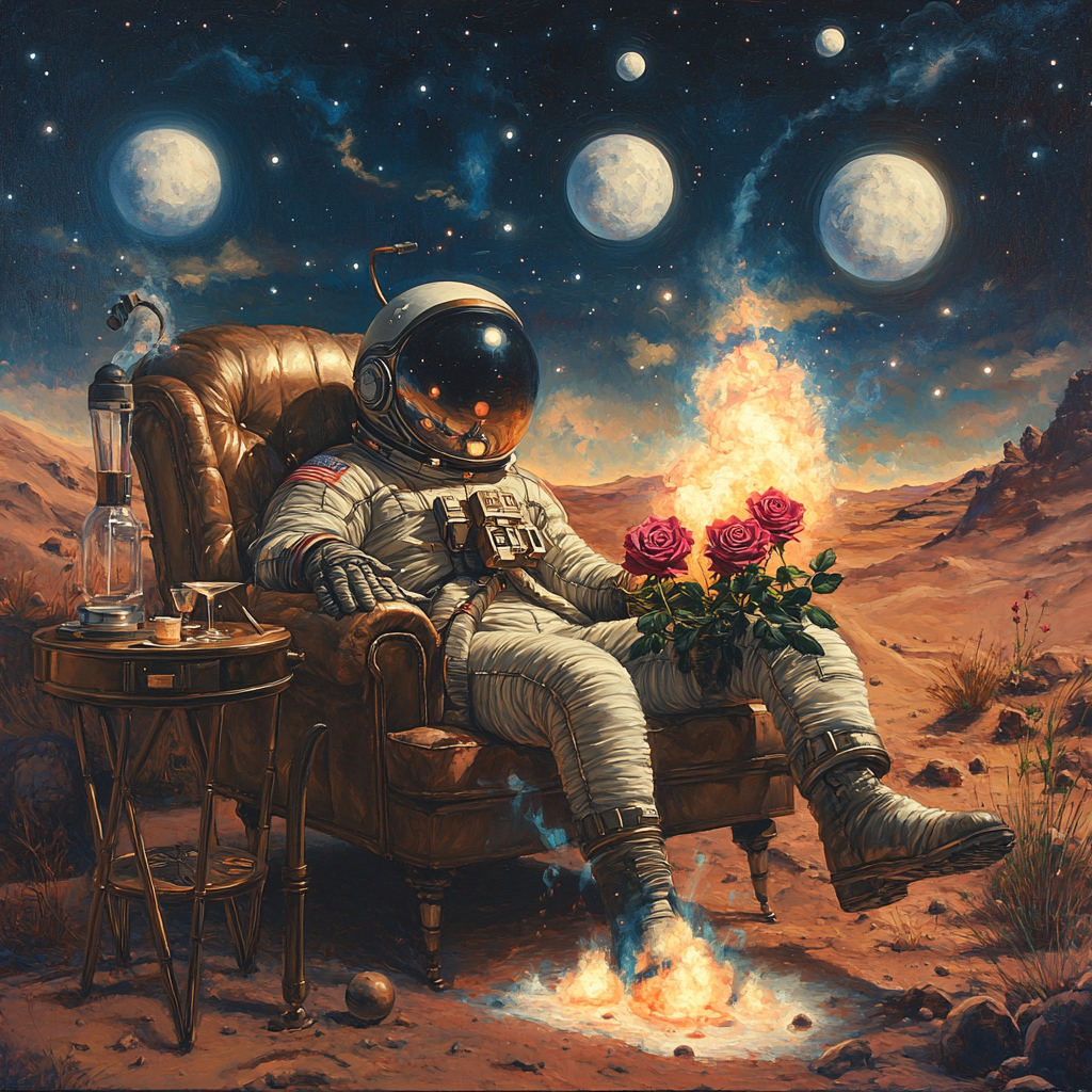 Salvador Dali Inspired Astronaut Garden Paint by numbers kits