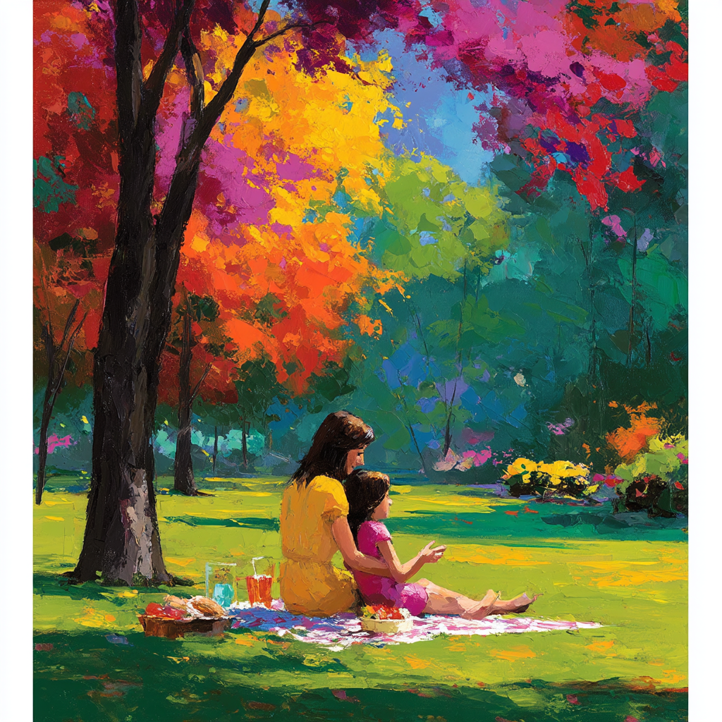 Picnic Day With Mom DIY Paint By Numbers