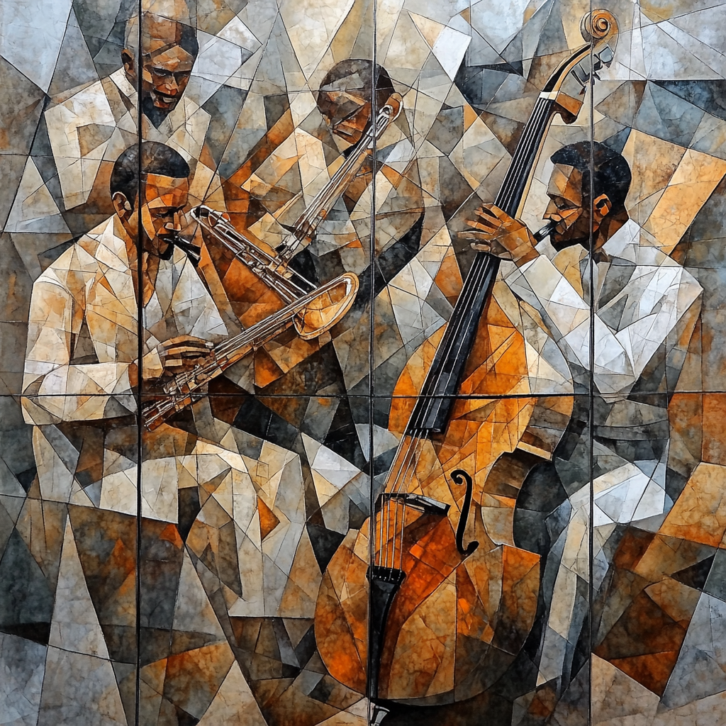 Picasso Inspired Abstract Jazz Scene Painting by numbers kit