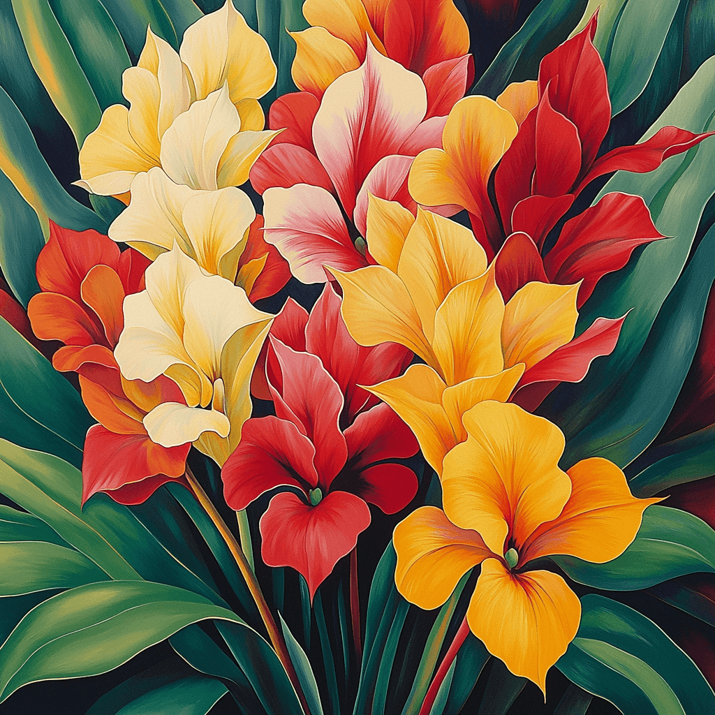 O'Keeffe Inspired Dancing Petals Numbered Painting Kits
