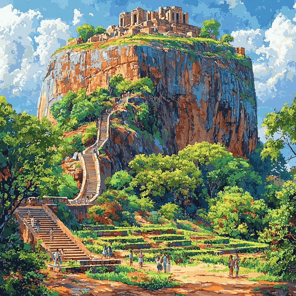 Sigiriya Rock Fortress Paint By Color