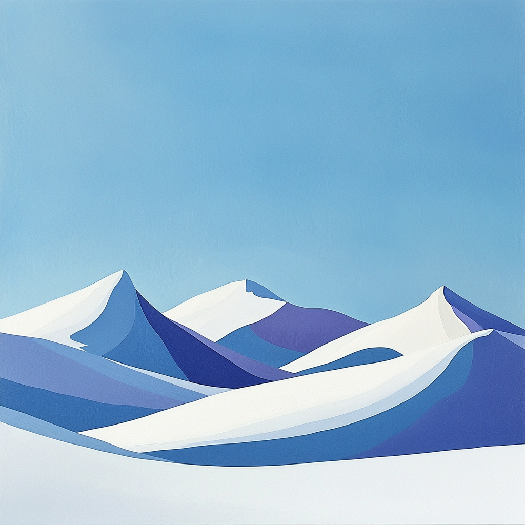 Lawren Harris Inspired Majestic Snowbound Ridge DIY paint by numbers