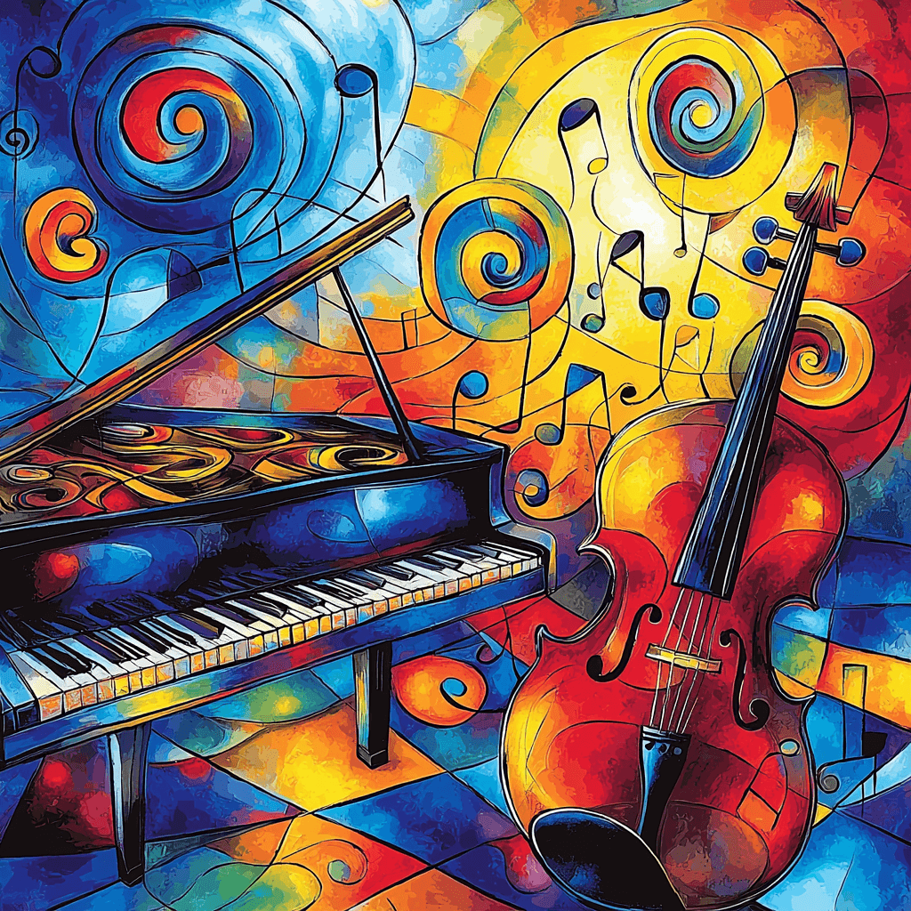 Wassily Kandinsky Inspired Timeless Classical Music Painting Number Kit
