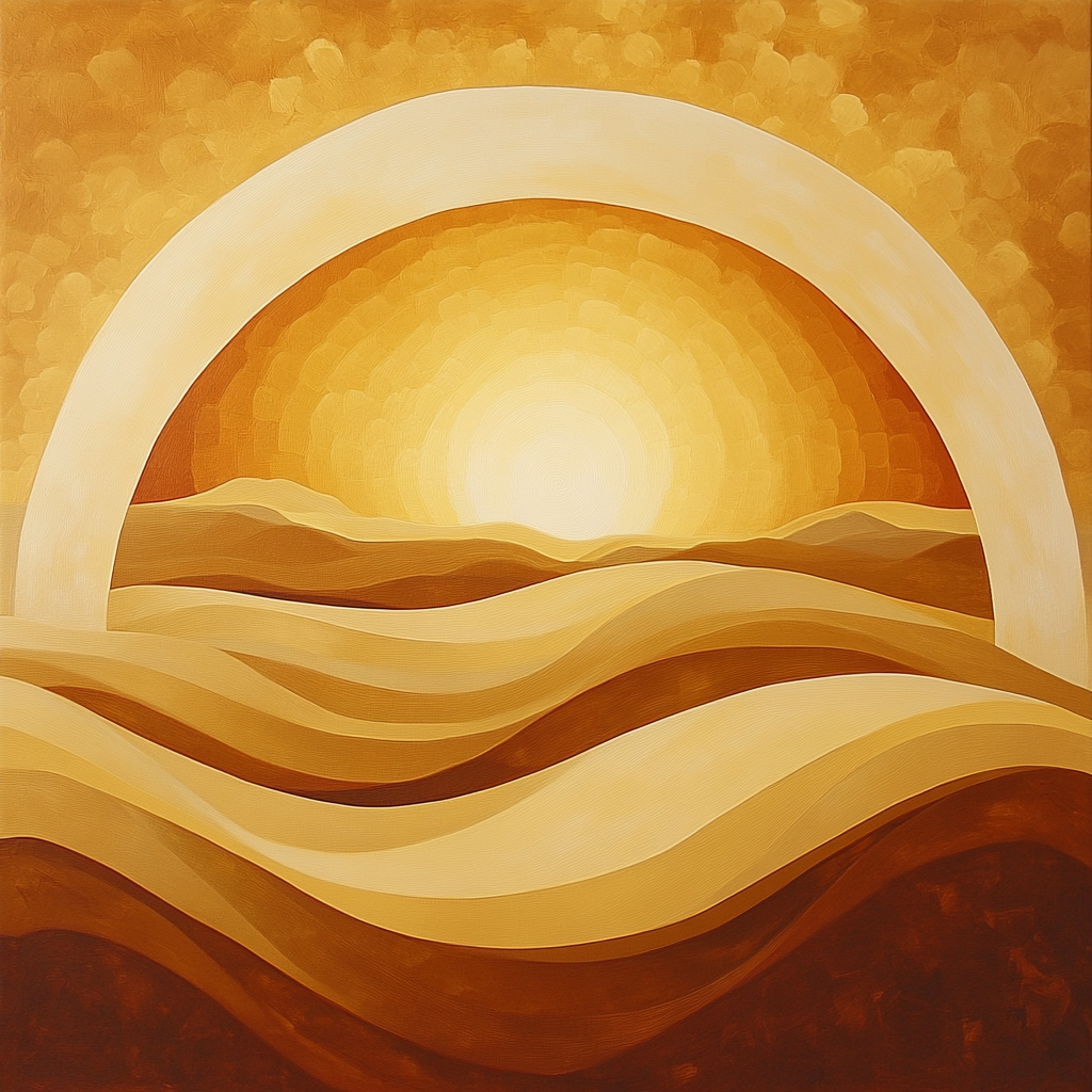 Georgia O’Keeffe Inspired Golden Desert Bone Silhouette Numbered painting kits