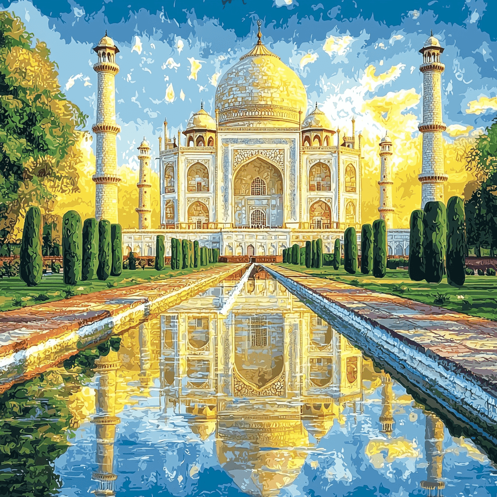 The Taj Mahal Paint By Numbers Art