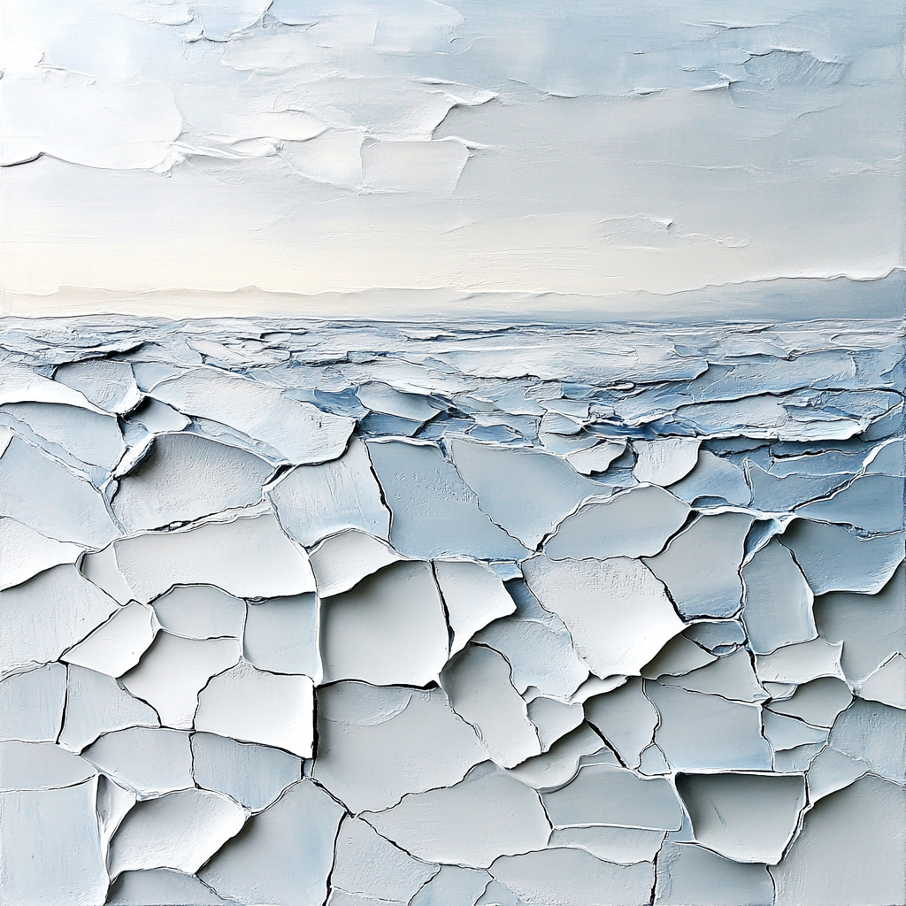 Jean-Paul Riopelle Inspired Glacial Mosaic Sky paint by numbers