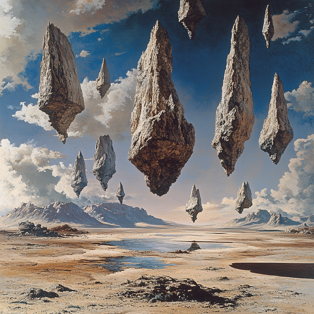 Salvador Dali Inspired Floating Islands painting number kit