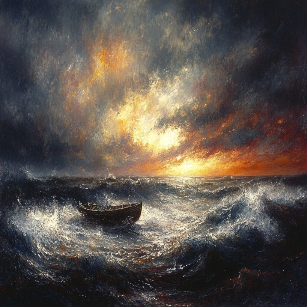 William Turner Inspired Ocean Storm painting number kit