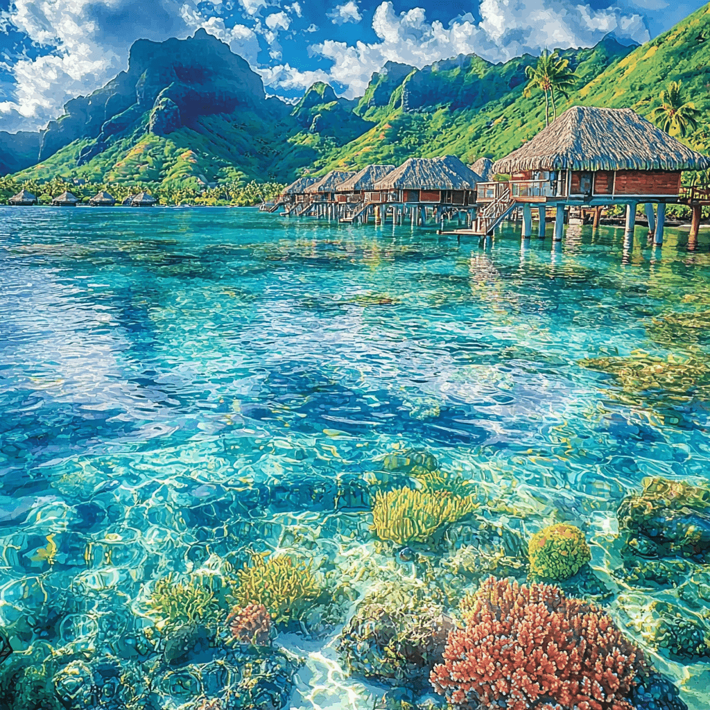 Bora Bora Lagoon - French Polynesia Paint By Numbers