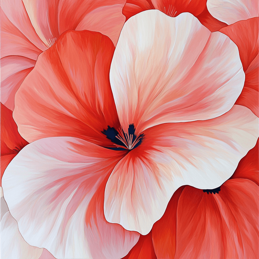 O'Keeffe Inspired Enchanted Garden Blooms Numbered Painting Kits