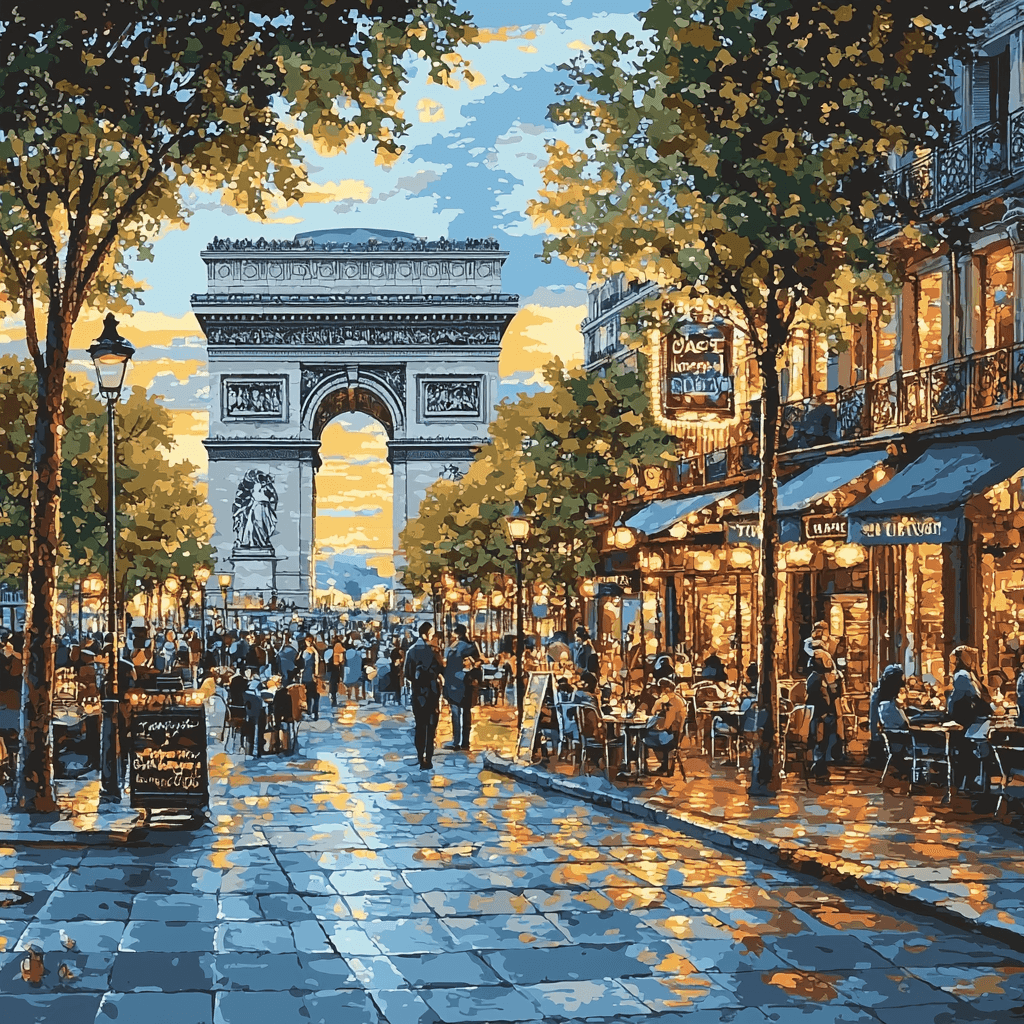 Avenue Des Champs-Élysées Paint By Numbers