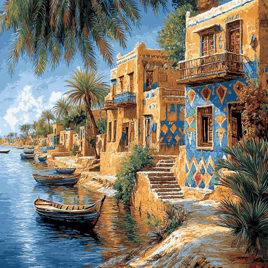 Nubian Village - Aswan Paint By Number
