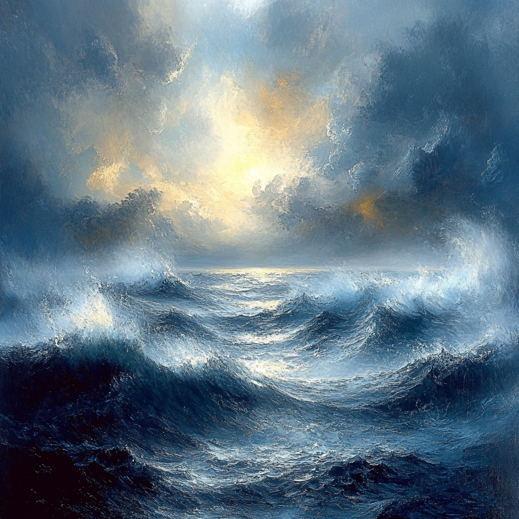 William Turner Inspired Stormy Seascape paint by color