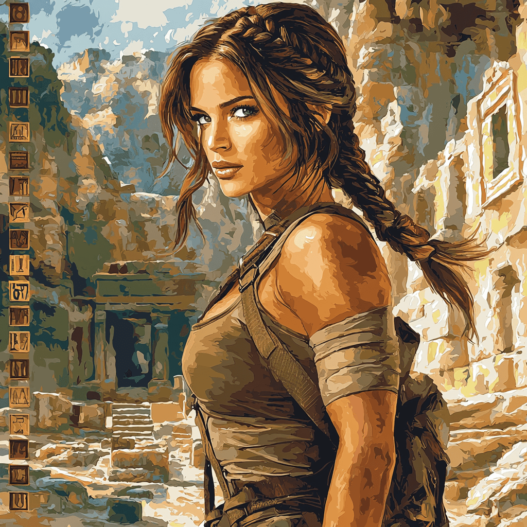 Angelina Jolie: The Adventurous Spirit Of Lara Croft Painting By Numbers Kit