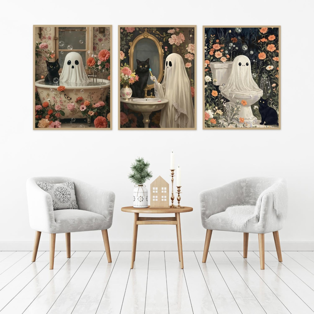 3 Pack Halloween Ghost Paint by Numbers Kit