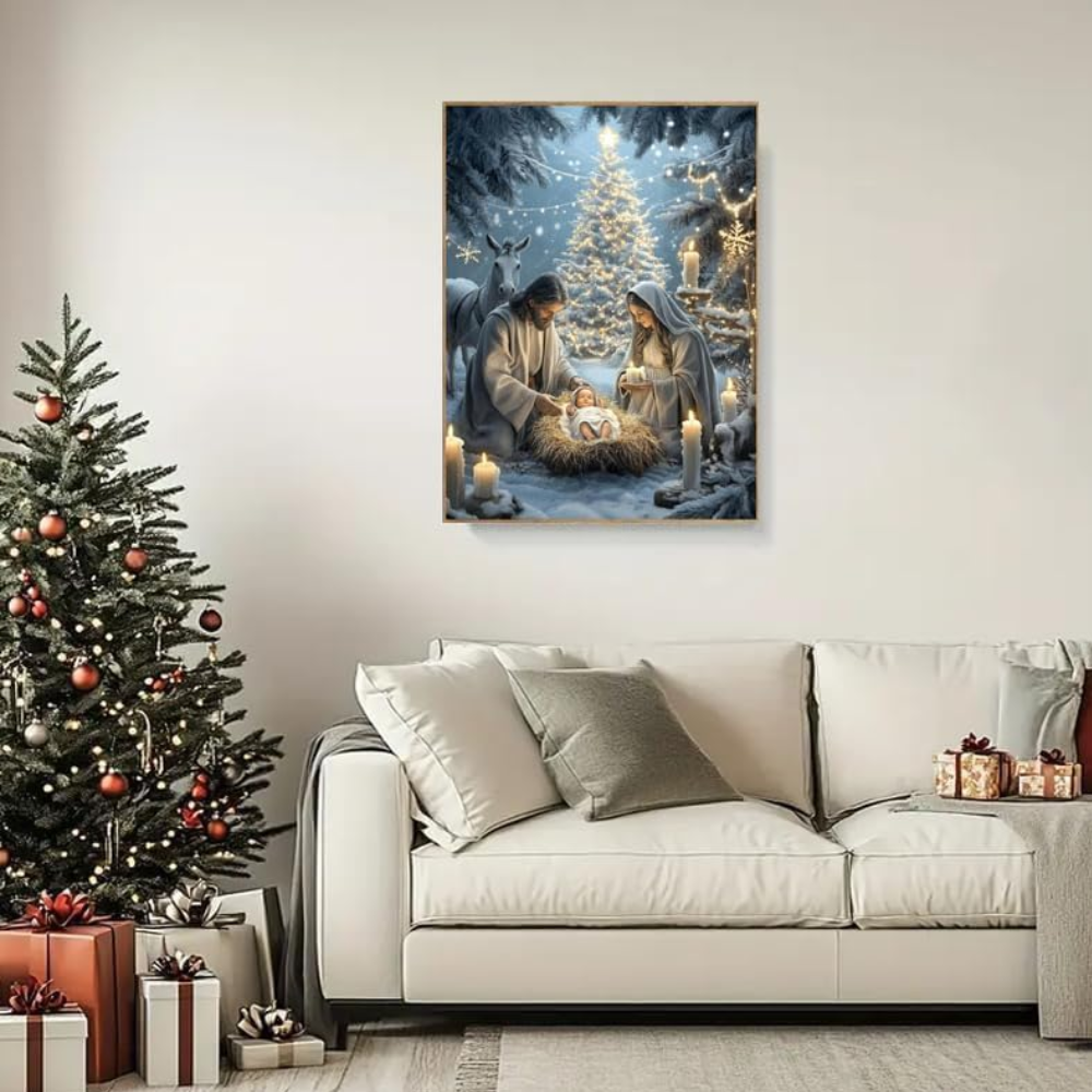 Christmas Paint by Numbers Canvas Kit Winter and Holiday Designs