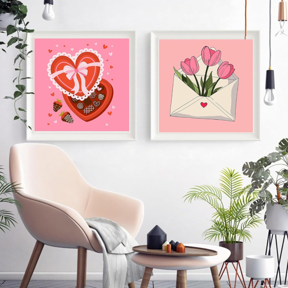 [Copy]4 Pack Framed DIY Paint by Numbers Kit for Adults Beginner