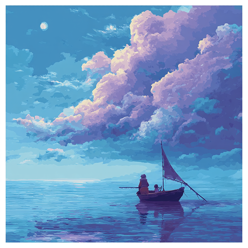 Sailing The Sea Of Dreams Number Painting
