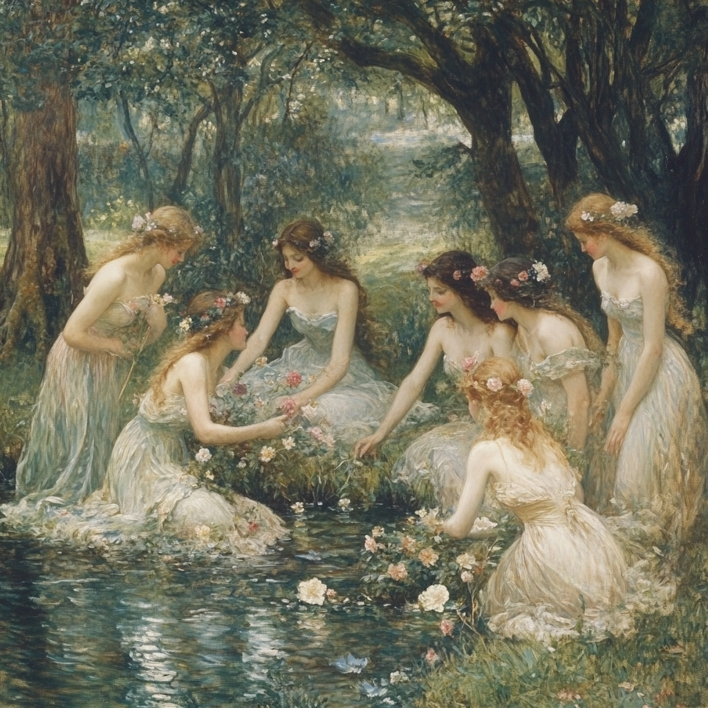 John William Waterhouse Inspired Mythic Nymphs DIY paint by numbers