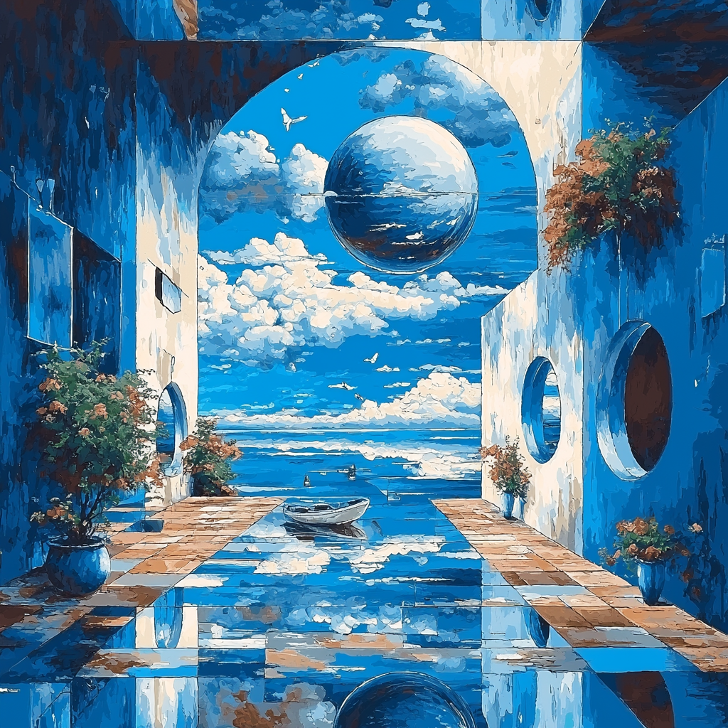 René Magritte Inspired Surreal Encounter Paint By Numbers Art