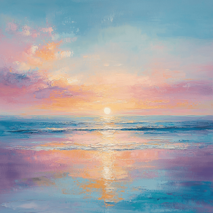 Claude Monet Inspired Dreamy Horizon Paint By Color
