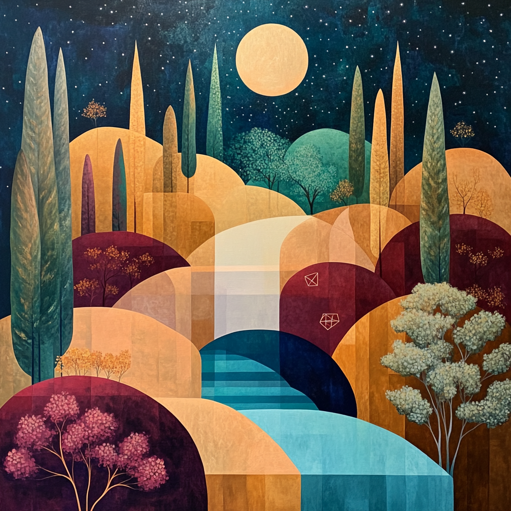 Klee Inspired Moon Garden Paint by numbers kits