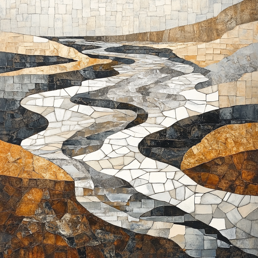 Jean-Paul Riopelle Inspired Tectonic Frosted Delta paint by numbers