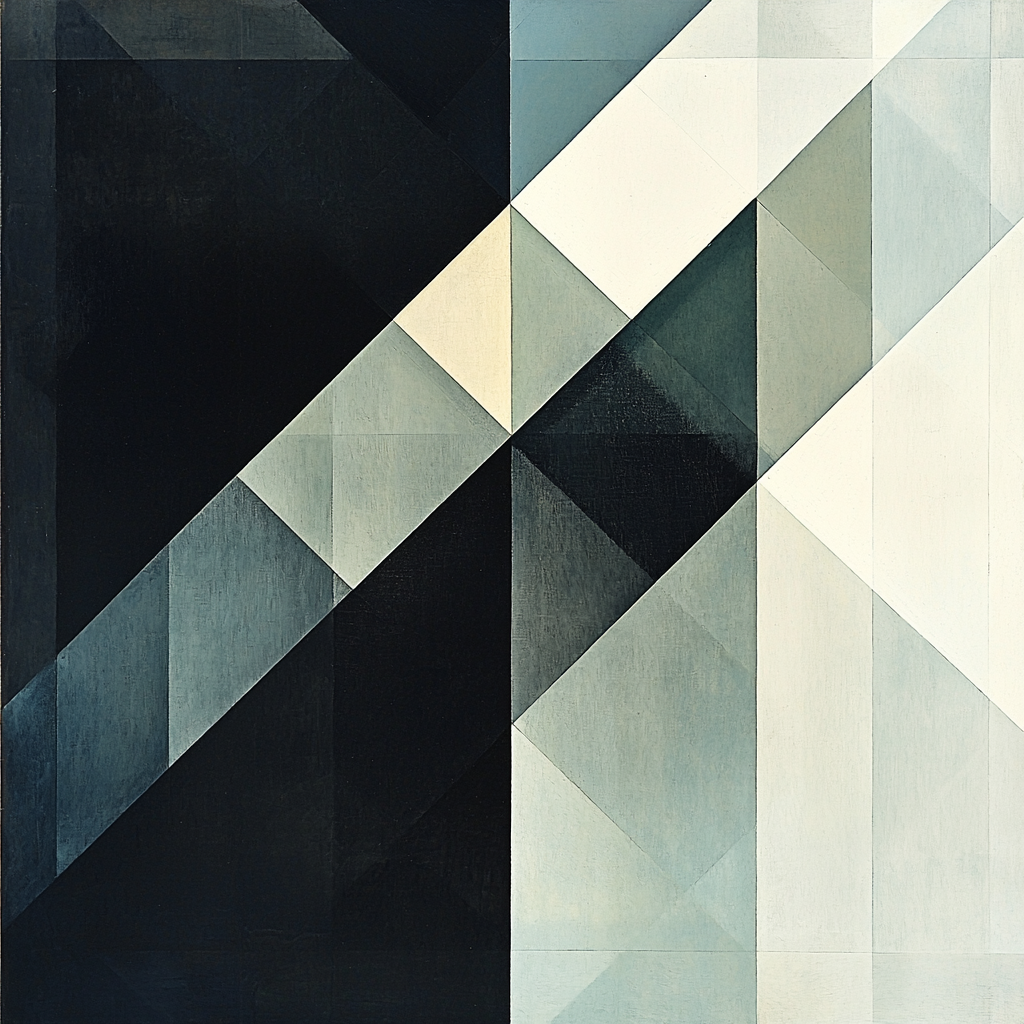 Kazimir Malevich Inspired Monochrome Variations Numbered Painting Kits