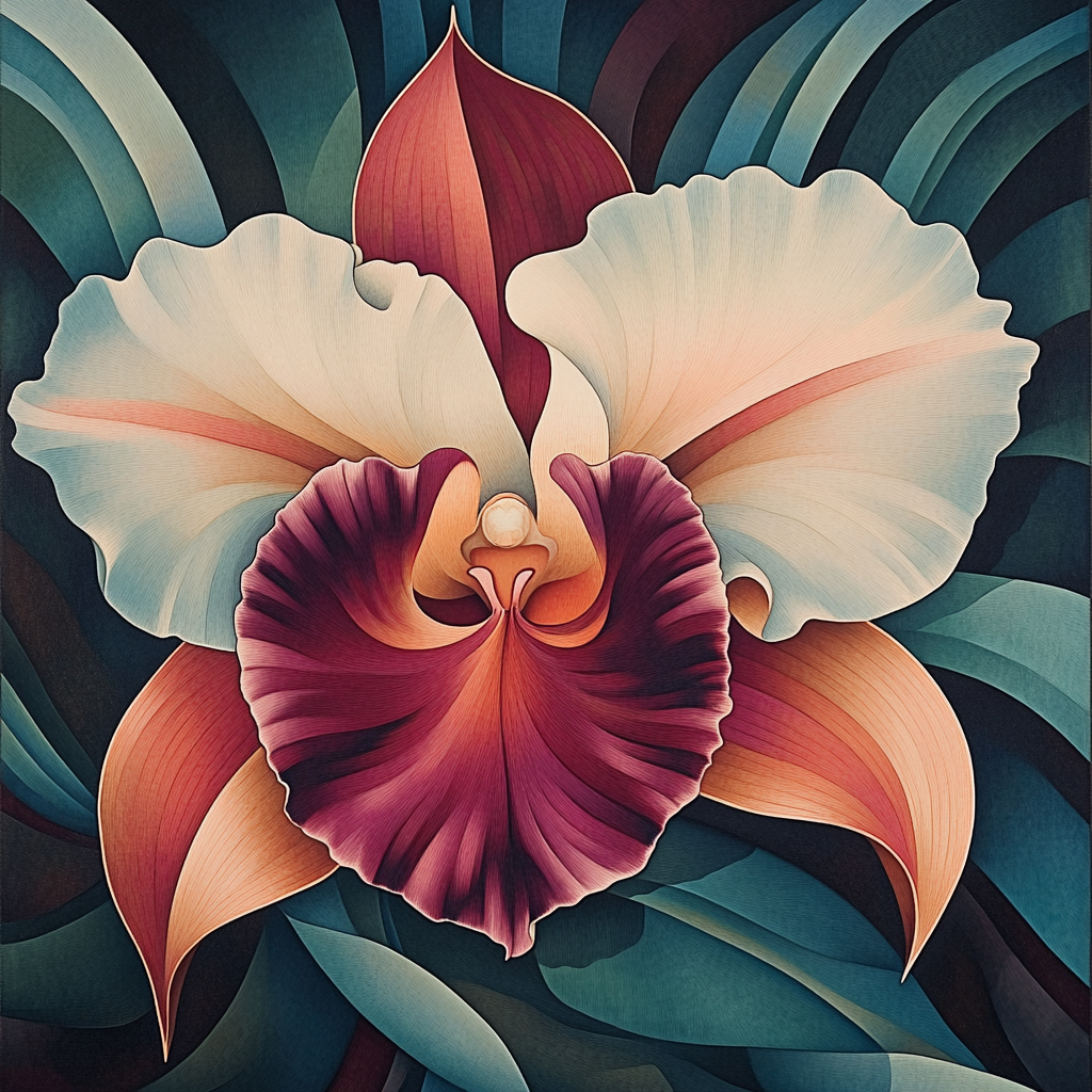 Georgia OKeeffe Inspired Desert Orchid Numbered painting kits