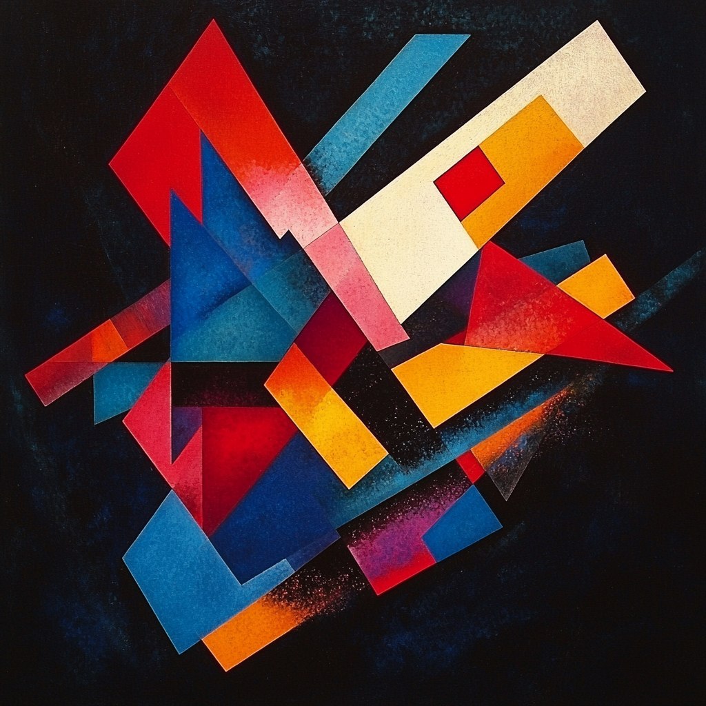 Kazimir Malevich Inspired Prismatic Focus Numbered Painting Kits