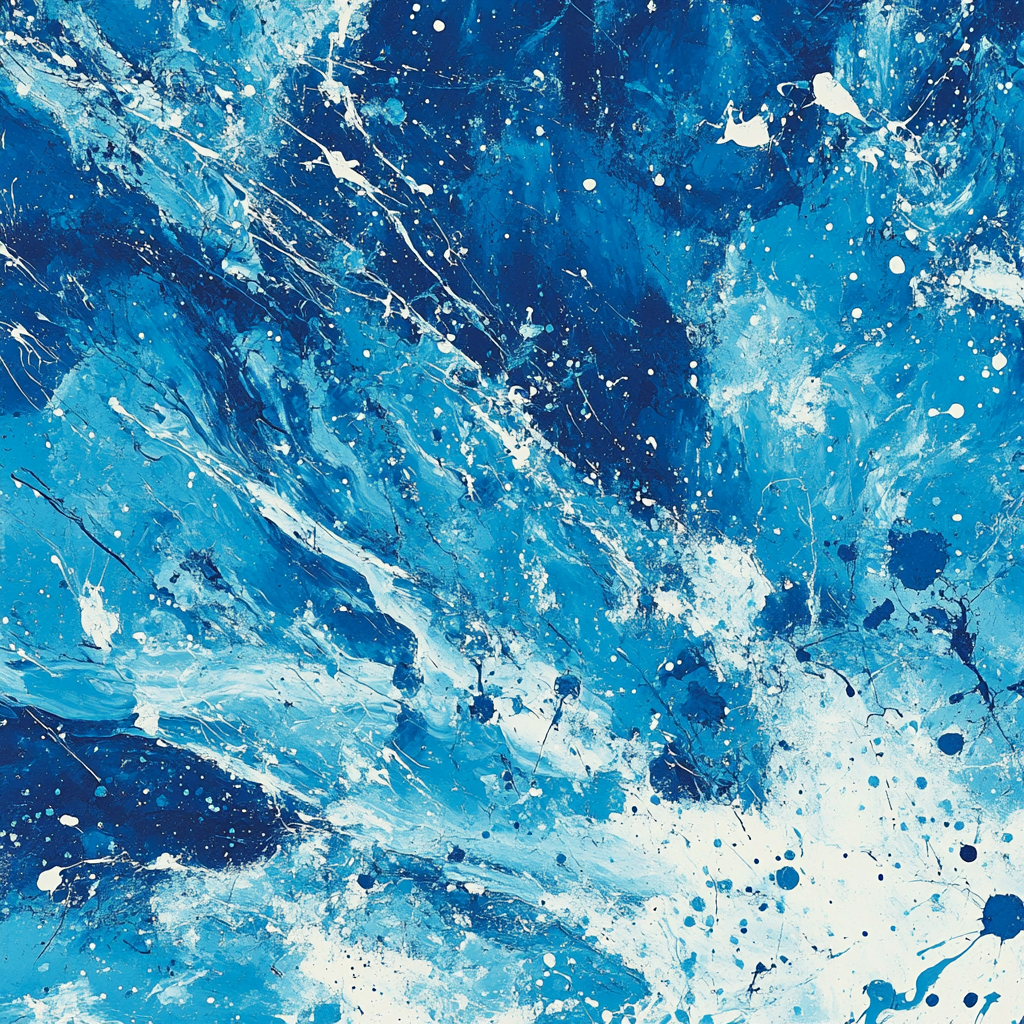 Jackson Pollock Inspired Ocean Currents Numbered painting kits