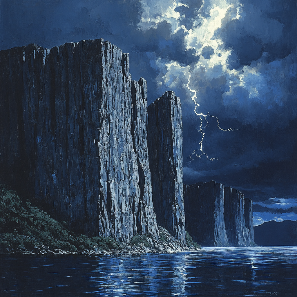 Michelangelo Inspired Tempest Fjord DIY paint by numbers