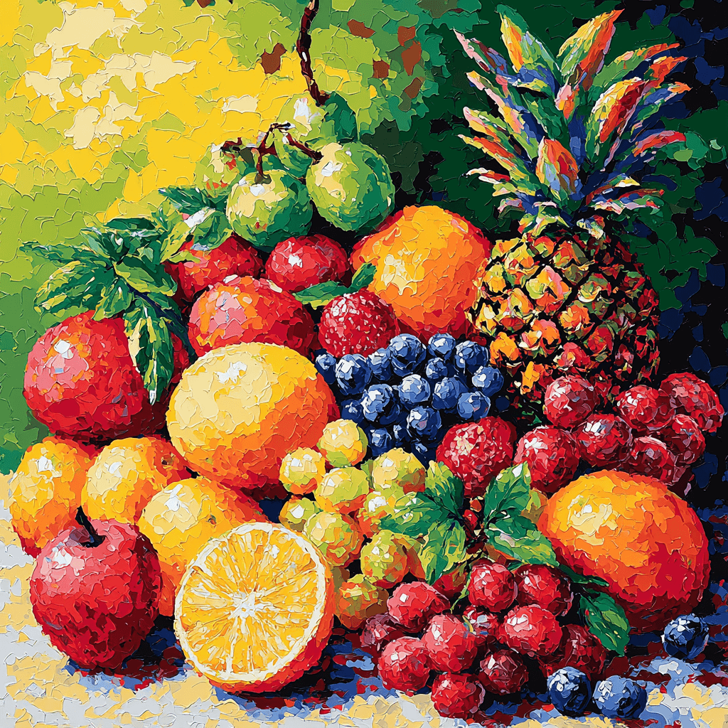Paul Cézanne Inspired Vibrant Fruits Of Nature Paint By Numbers Kits