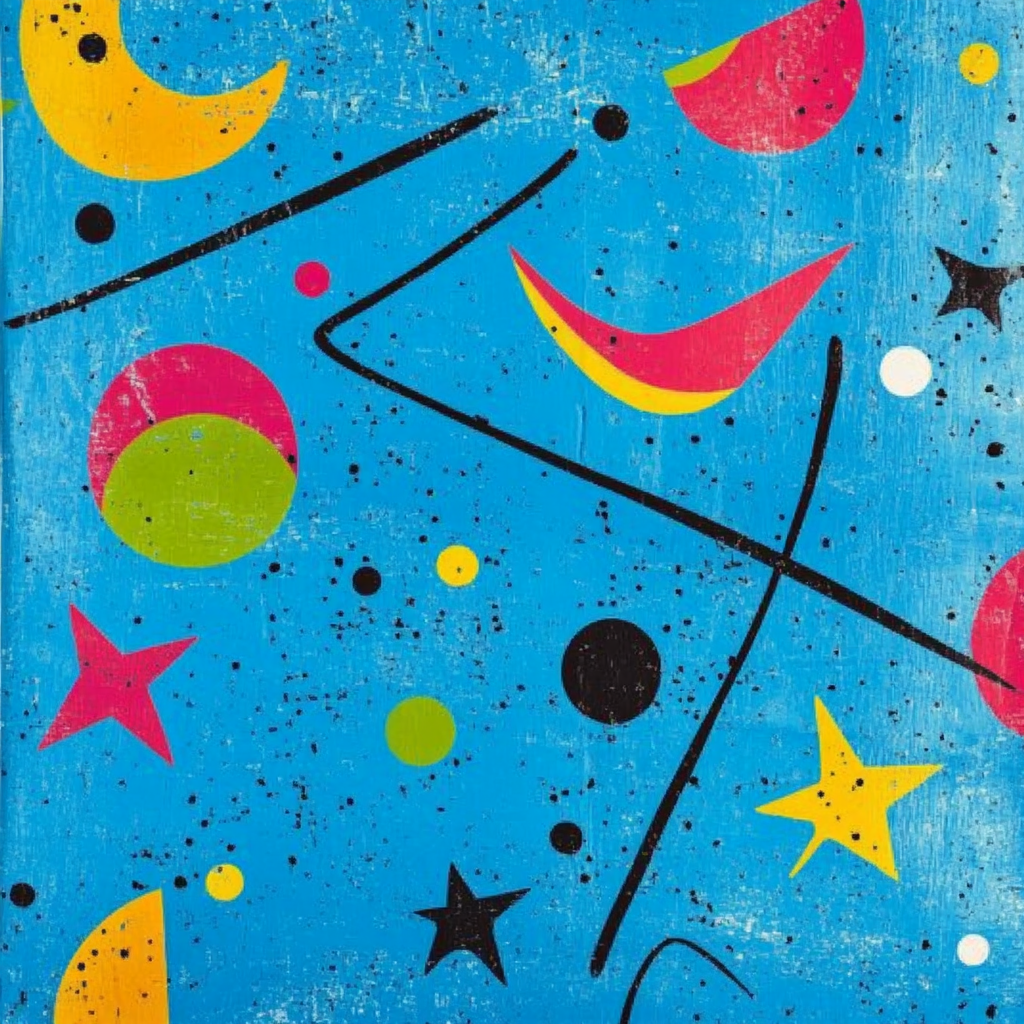 Joan Miró Inspired Cosmic Playground Paint by numbers art