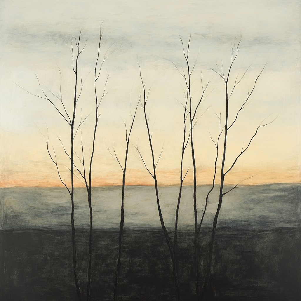 Francisco Goya Inspired Mournful Horizon Behind Twisted Branches DIY paint by numbers