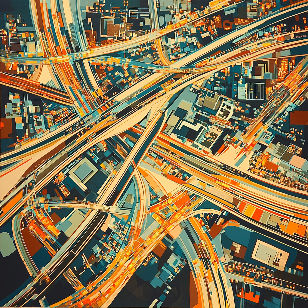 Santiago Calatrava Inspired Aerial Metropolis Painting By Numbers Kit
