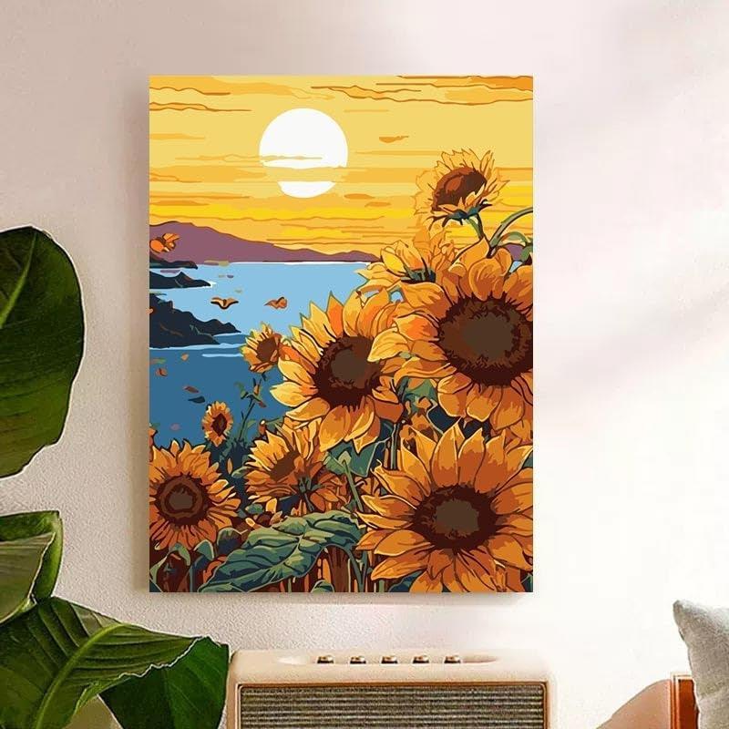 Paint By Number Kit For Adults And Beginners Cat Flowers