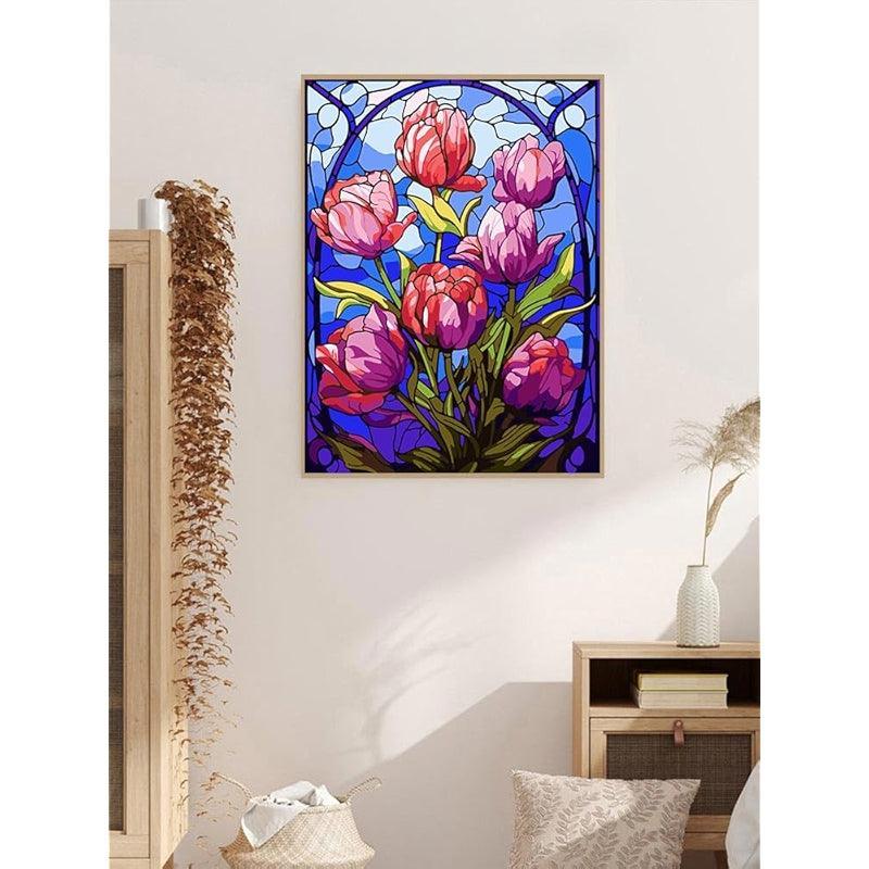 Paint By Number Kit For Adults And Beginners Cat Flowers