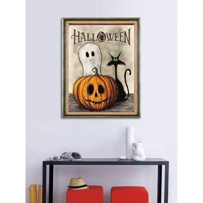 Paint By Number Halloween Pumpkin DIY Acrylic Painting Kit