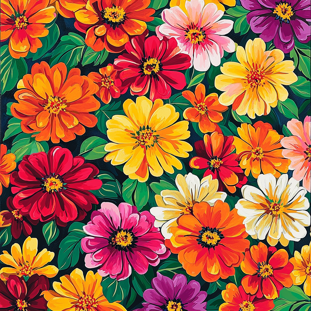 Frida Kahlo Inspired Ember Flowers DIY Paint By Numbers