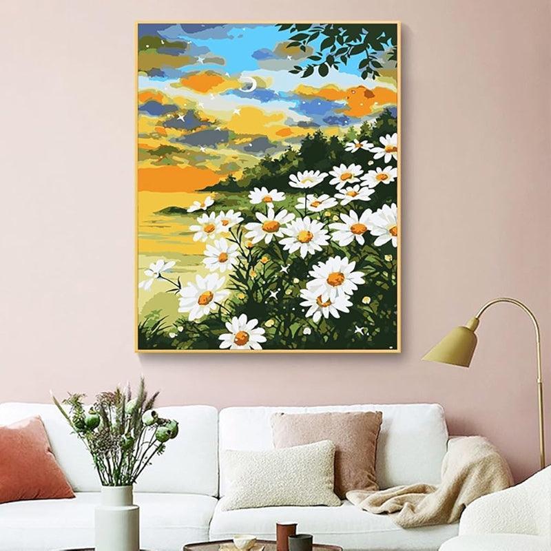 Paint By Number Kit For Adults And Beginners Cat Flowers