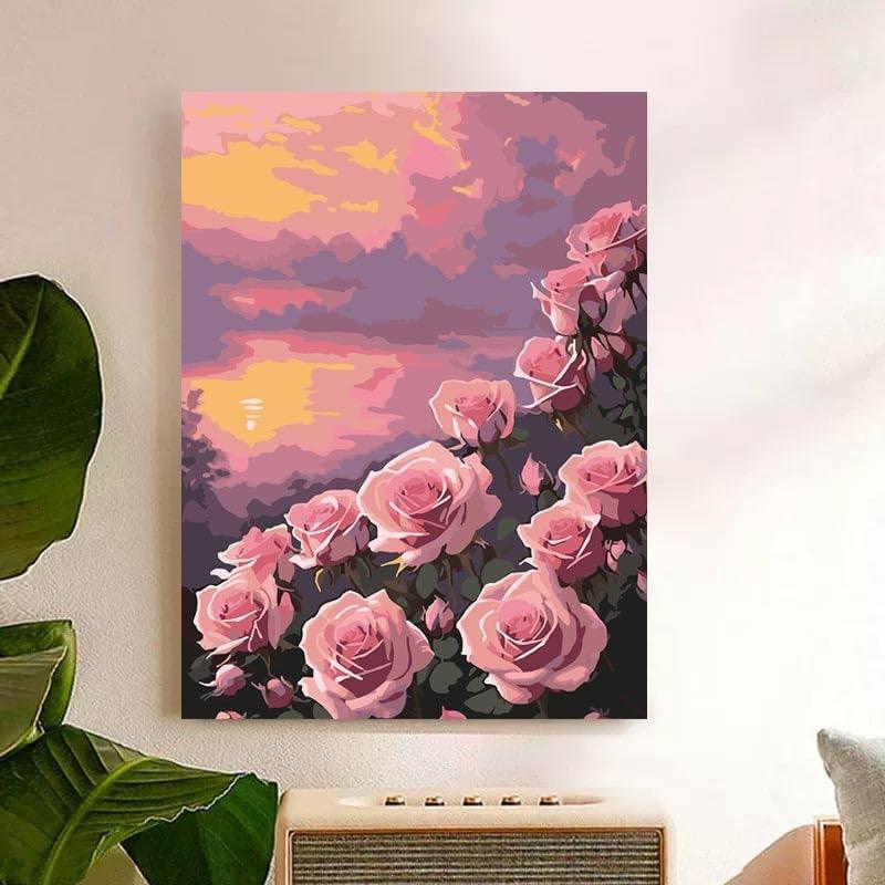 Paint By Number Kit For Adults And Beginners Cat Flowers