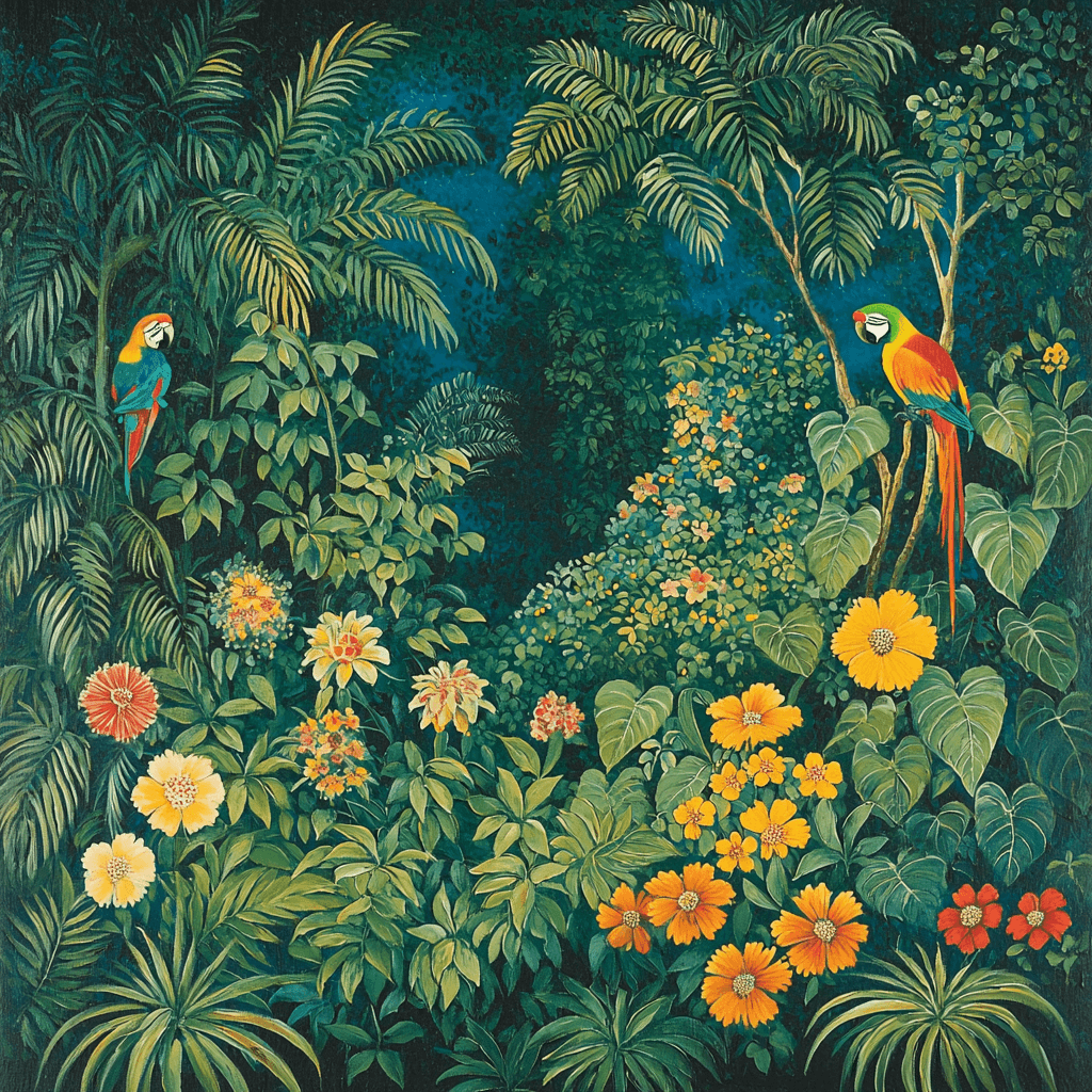 Henri Rousseau Inspired Modern Jungle Vibes DIY Paint By Numbers