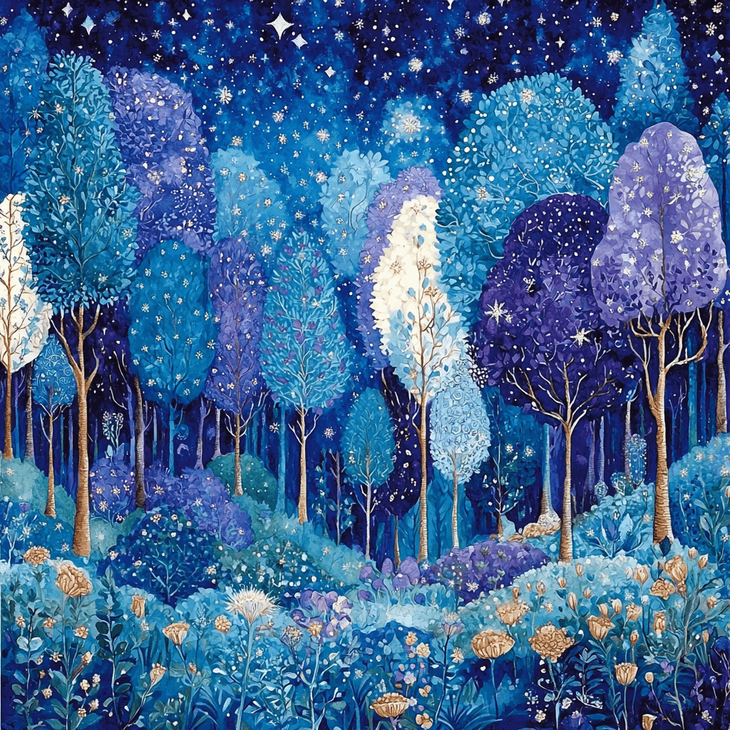 Arthur Rackham Inspired Celestial Forest Paint By Numbers Art